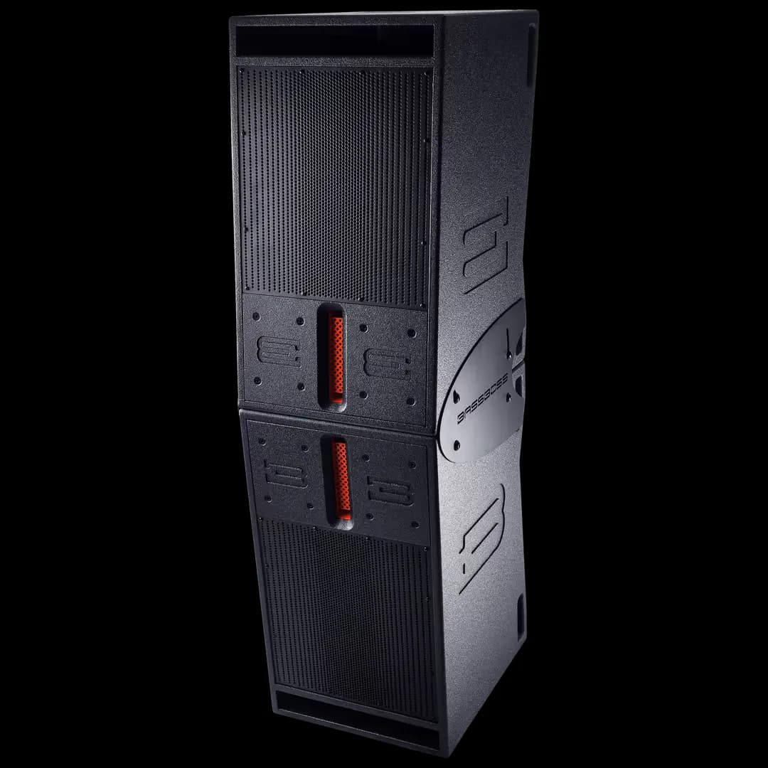 Two DV12s locked into a vertical array